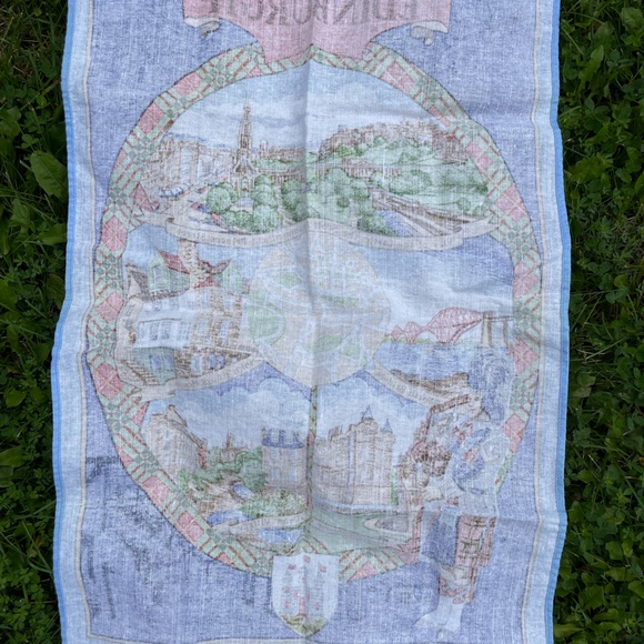Vintage Edinburgh Scotland Scottish Souvenir Linen Tea Towel - Picture 7 of 8